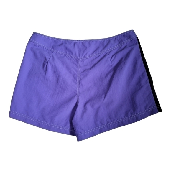 L.l. Bean Nylon Shorts. Purple & Black. Size 14 - Picture 3 of 7